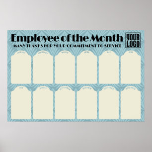 Art Deko Mitarbeiter des Monats Foto-Anzeige