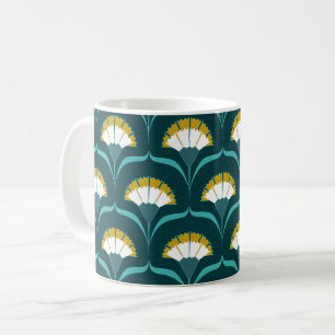Art Deko Nelken Kaffeetasse