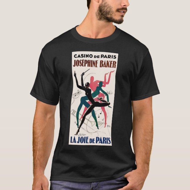 Art Deko Poster für Josephine Baker. T-Shirt (Vorderseite)