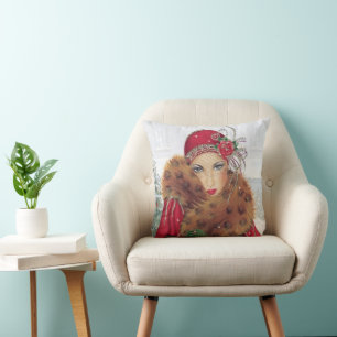 art Deko Retro Vintag Throw Kissen