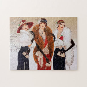 art Deko Retro Vintage Weihnachtsfrauen