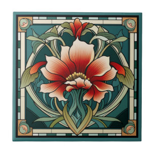 Art Deko Stil Blume Muster Keramik Fliesen