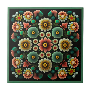 Art Deko Stil Blume Muster Keramik Fliesen