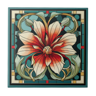 Art Deko Stil Blume Muster Keramik Fliesen