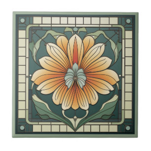 Art Deko Stil Blume Muster Keramik Fliesen