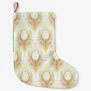 Art Deko Stil geometrische nahtlose Muster in schw Kleiner Weihnachtsstrumpf