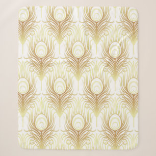 Art Deko Stil geometrische nahtlose Muster in schw Sherpadecke