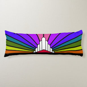 Art Deko Sun in Regenbogen Seitenschläferkissen