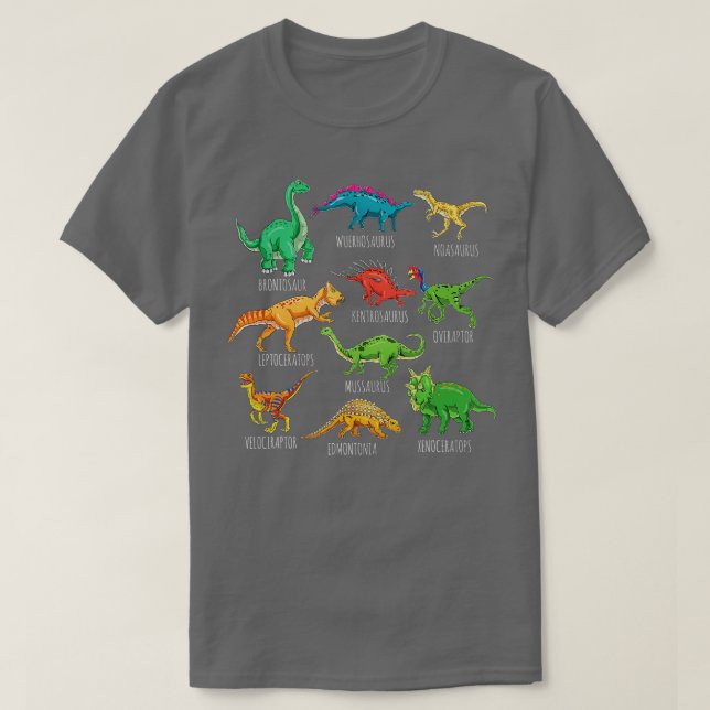 Art der Dinosaurier Dino-Identifizierung 3 T-Shirt (Design vorne)