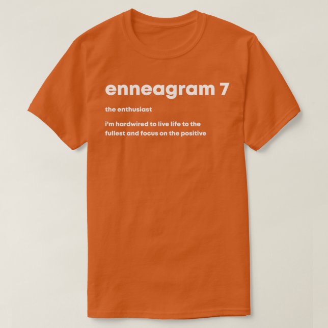 Art der Enneagram-Persönlichkeit T-Shirt (Design vorne)