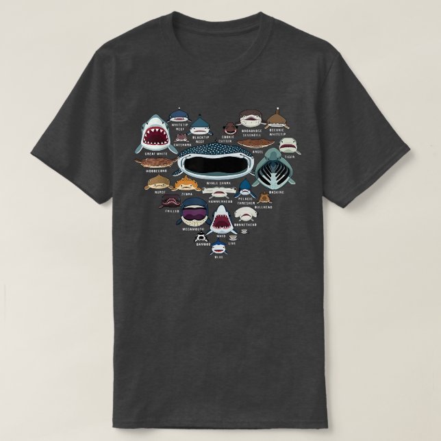 Art der HaifischkennungHai-Gesichtshaar T-Shirt (Design vorne)
