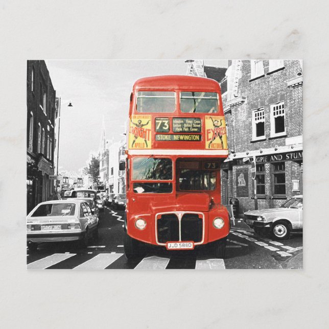 Art der Linienbusmalerei in London Postkarte (Vorderseite)