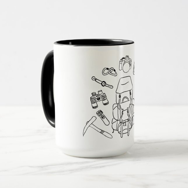 Art des Abenteuers | Tasse für Wanderer (Vorderseite Links)
