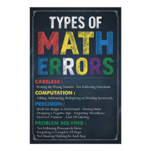 Art des Math Errors Poster - Klassenraum-Dekor