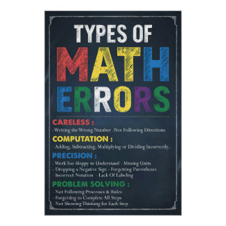 Art des Math Errors Poster - Klassenraum-Dekor