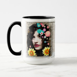 Art des Papierstapels | Frauen und Blume Tasse