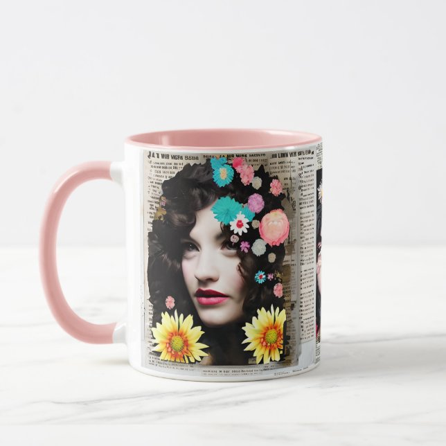 Art des Papierstapels | Frauen und Blume Tasse (Links)