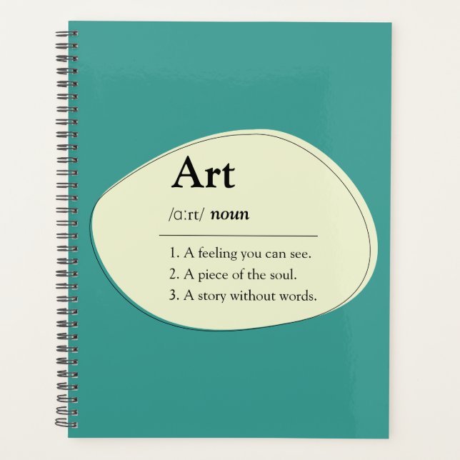 Art Dictionary Style Planner Notebook Planer (Vorderseite)