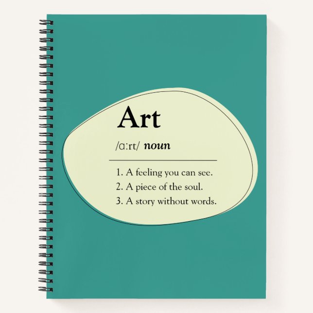 Art Dictionary Style Sketchbook Notebook Notizbuch (Vorderseite)