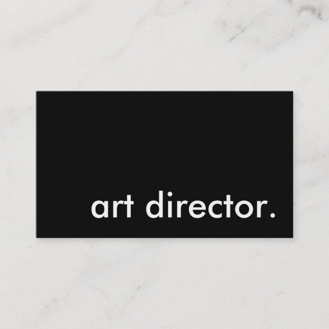 Art Director. (Farbanpassbar) Visitenkarte (Vorderseite)