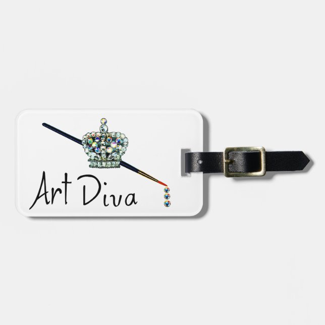 "Art Diva" Gepäckmarke Gepäckanhänger (Vorderseite horizontal)