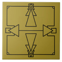 Art Doppel-Arrow auf der schwarzen und goldenen Ti