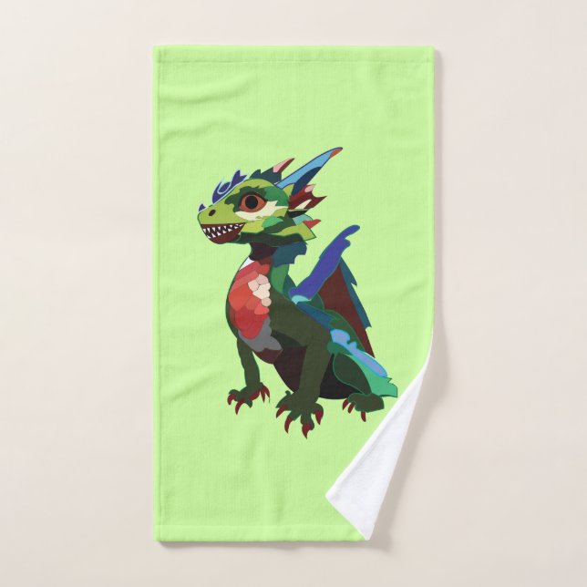 Art Dragon Coloré (Serviette à main)