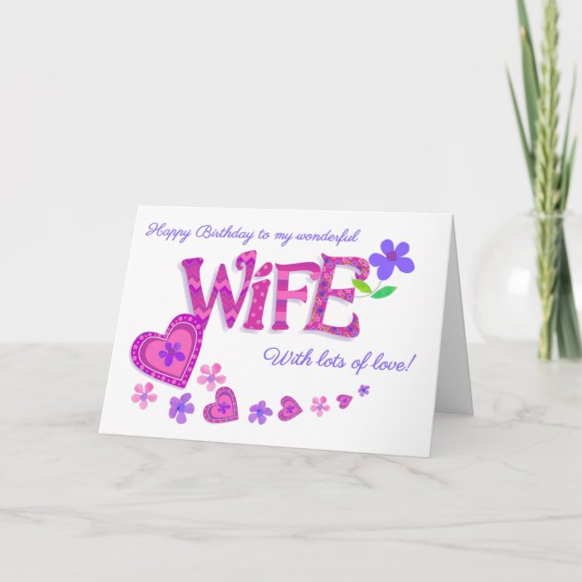 Art du monde d'anniversaire de la femme avec carte (Devant)