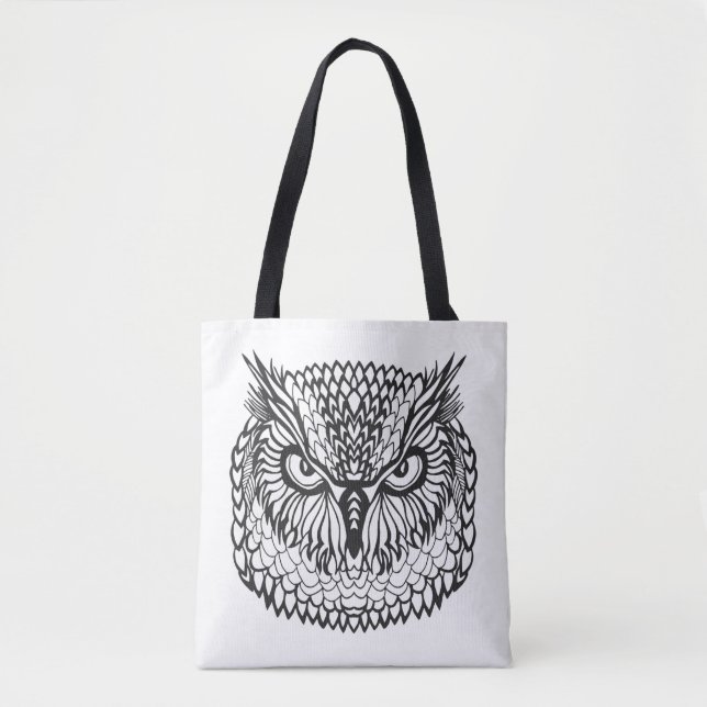Art-Eagle-Eulen-Kopf 2 Tasche (Vorderseite)