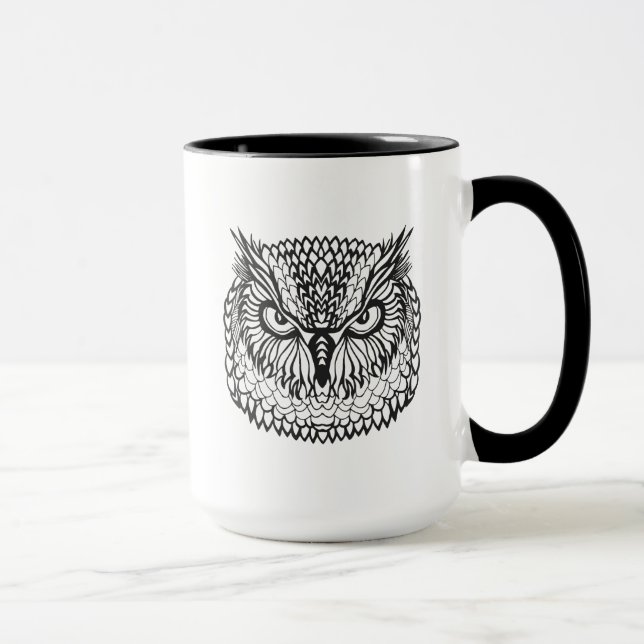 Art-Eagle-Eulen-Kopf Tasse (Rechts)