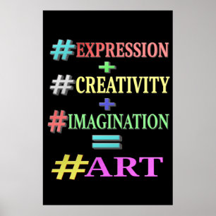 "ART EQUATION" Niedliches Ausdrucksdesign. Jetzt k Poster