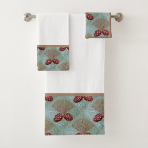 Art et artisanat Pinecone Serviette de bain