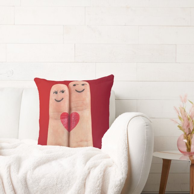 Art Fingers Heart Liebe Kissen (Liege)