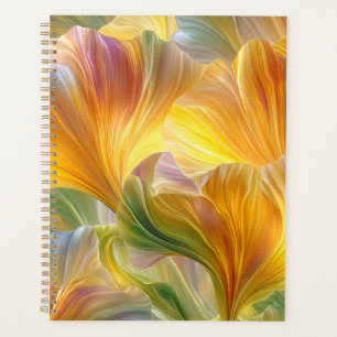 Art floral abstrait avec des pétales jaunes