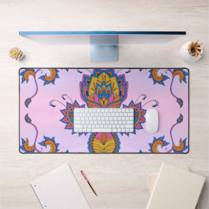 Art Floral bleu et violet, Mehndi Blue Bliss
