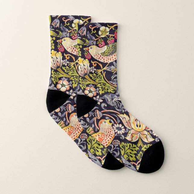 Art floral Nouveau de voleur de fraise de William (Paire)