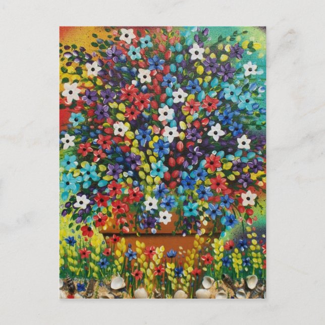 ART FOLK Plante POSÉ PAR LORI EVERETT carte postal (Devant)