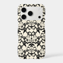 Art folklorique Otomi noir et crème à motif symétr