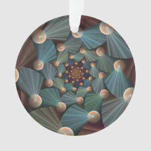 Art Fractal Abstrait Avec Profondeur Bleu Brown Ar