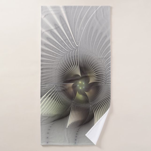 Art fractal de forme 3D abstraite moderne (Serviette de bain)