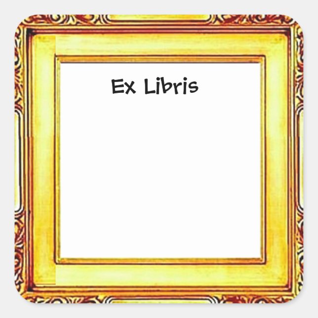 Art Frame, Ex Libris, Buchplatte Quadratischer Aufkleber (Vorderseite)