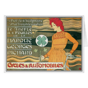 Art français vintage d'affiche de bicyclette par