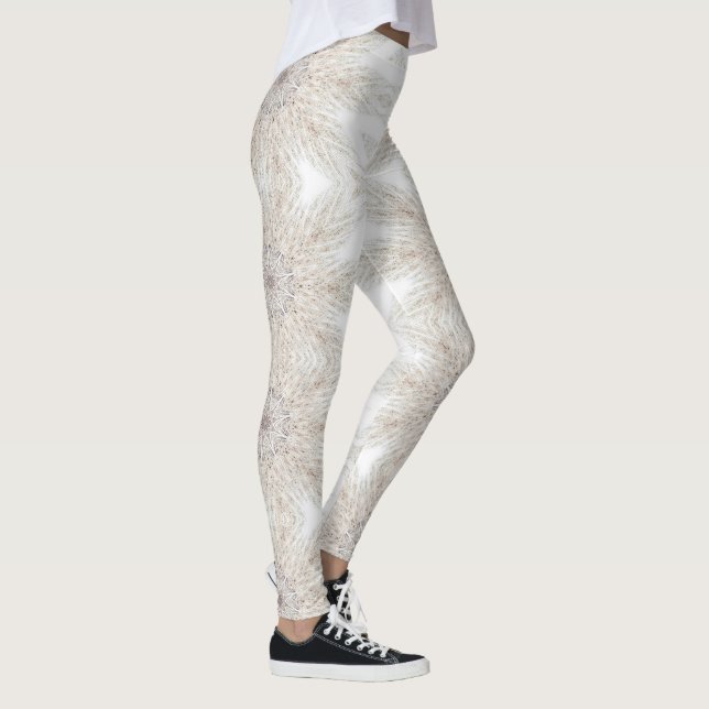 Art géométrique moderne leggings féminins gris bla (Droite)
