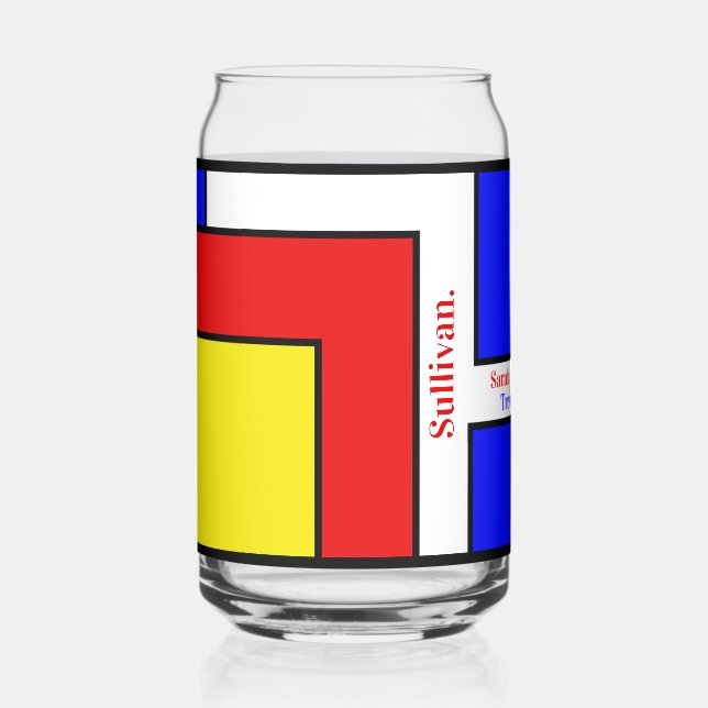 Art géométrique rétro inspiré par Mondrian audacie (Recto)