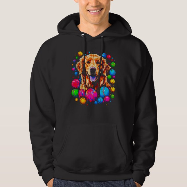 Art Golden Retriever Dog Baseball Hoodie (Vorderseite)