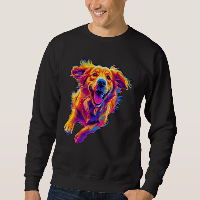 Art  Golden Retriever Dog Sweatshirt (Vorderseite)