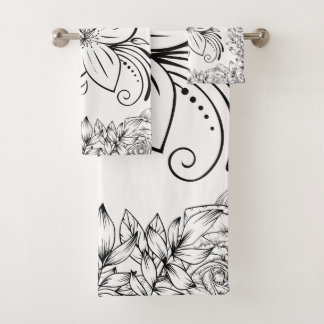Art Graphique Monochrome, Belle Fleur