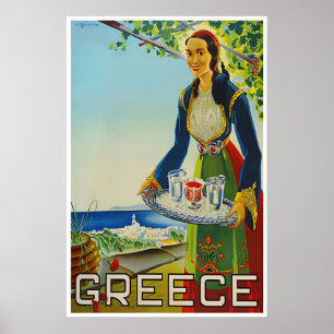 Art grec Affiche de voyage Grèce Impression Cuisin
