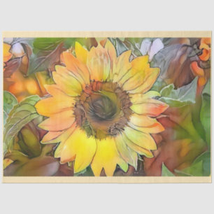 Art Große Sonnenblume Moderne Kollektion Seidenpapier