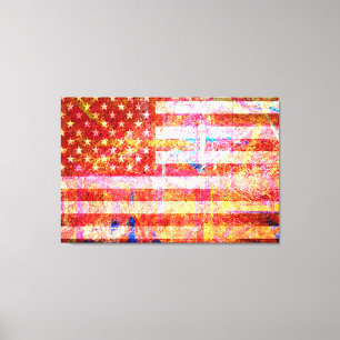 Art Grunge American Flag #2 Leinwanddruck